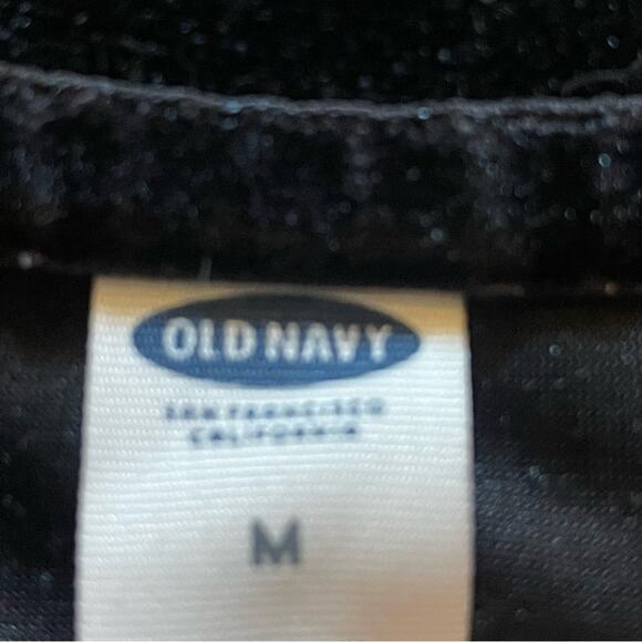 Old Navy black short sleeve soft stretchy blouse shirt top size medium M b27 - Picture 2 of 4